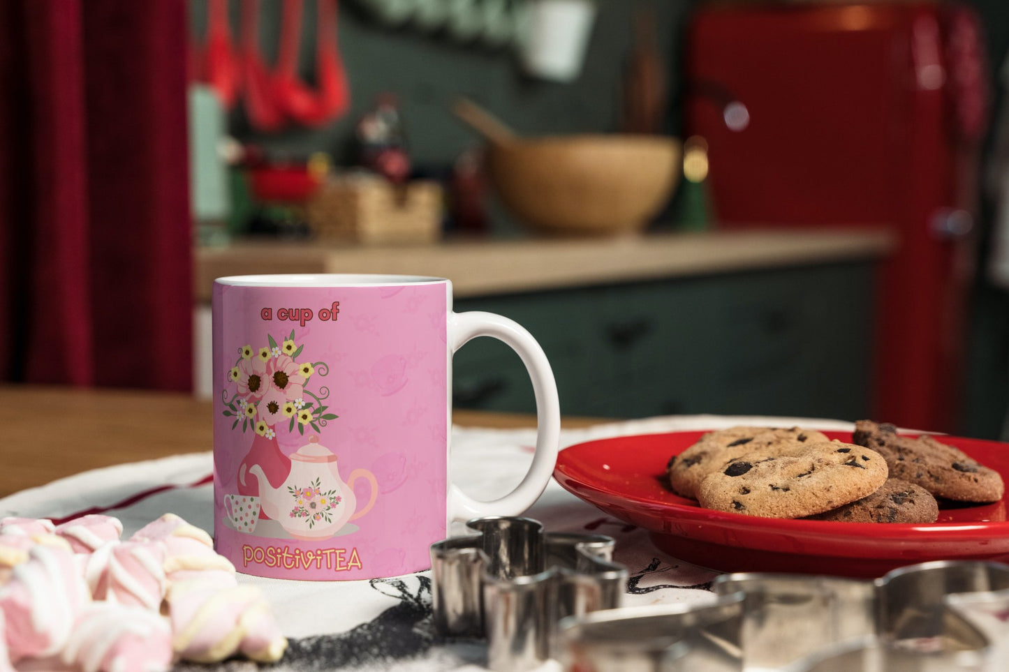 A Cup of Positivitea - Borderless Print Mug - Designed by Naomi - Designed by Naomi