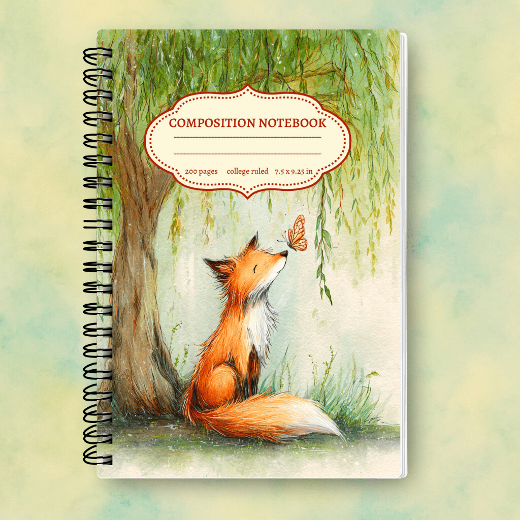 Cute Fox Composition Notebook - Designed by Naomi - Designed by Naomi