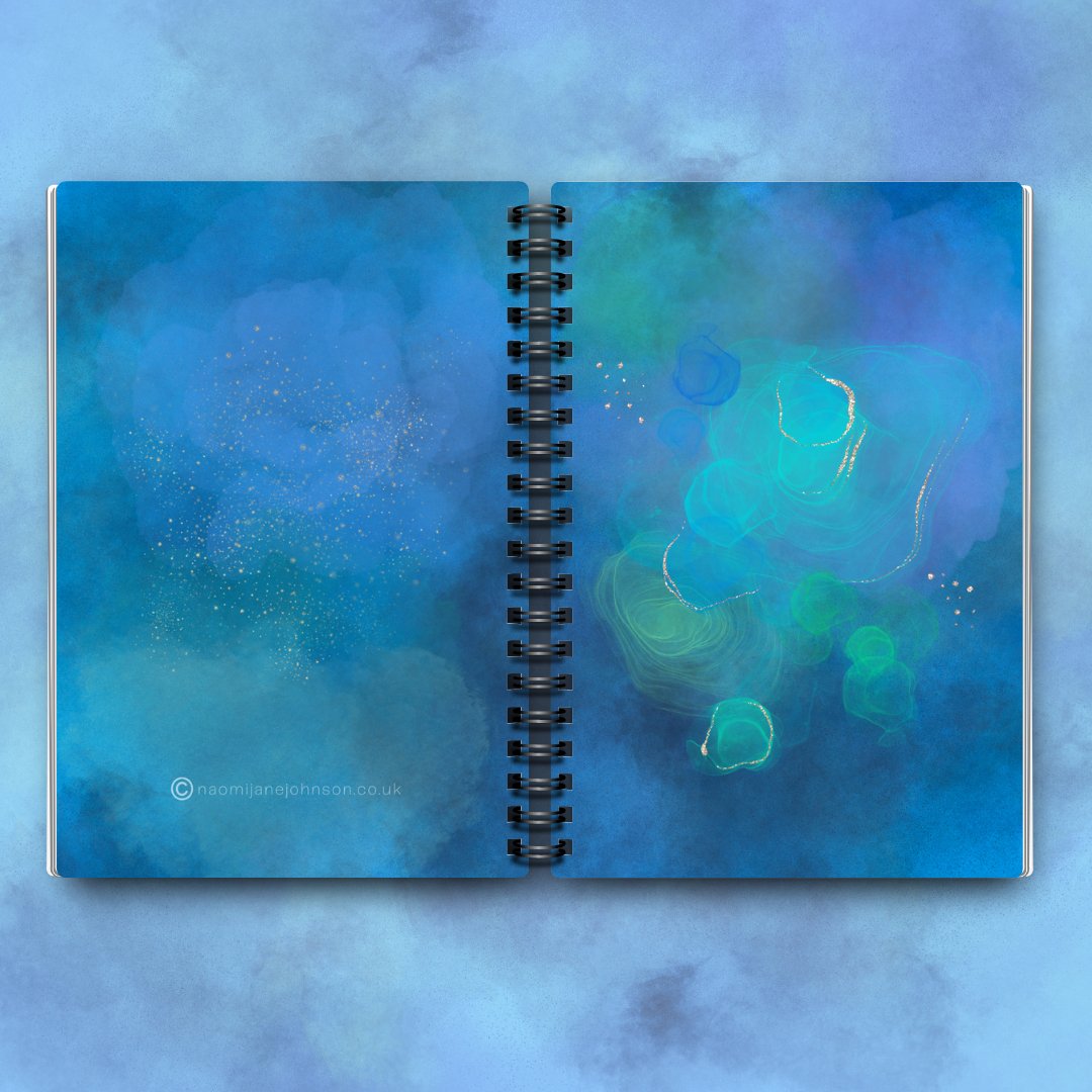 Ethereal Dreams Notebook - A5 Spiral Bound - Designed by Naomi - Designed by Naomi
