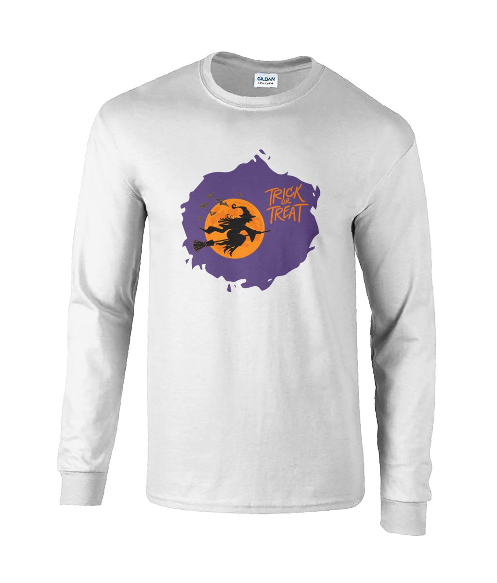 Halloween Trick or Treat Ultra Cotton® Long Sleeve T-Shirt - Designed by Naomi - Designed by Naomi