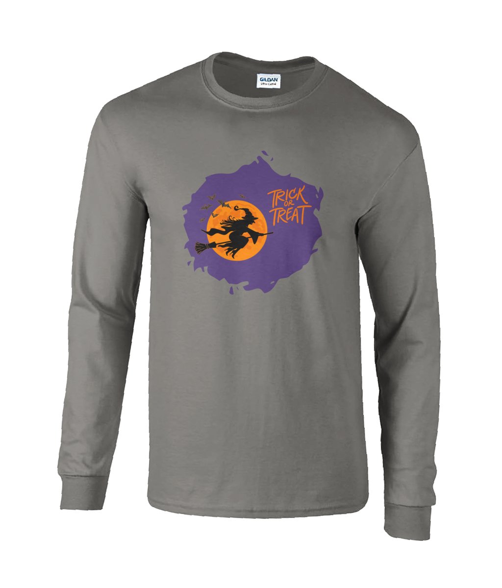 Halloween Trick or Treat Ultra Cotton® Long Sleeve T-Shirt - Designed by Naomi - Designed by Naomi