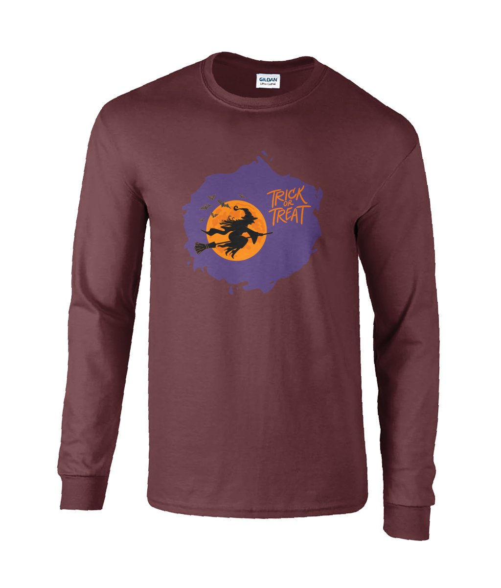 Halloween Trick or Treat Ultra Cotton® Long Sleeve T-Shirt - Designed by Naomi - Designed by Naomi