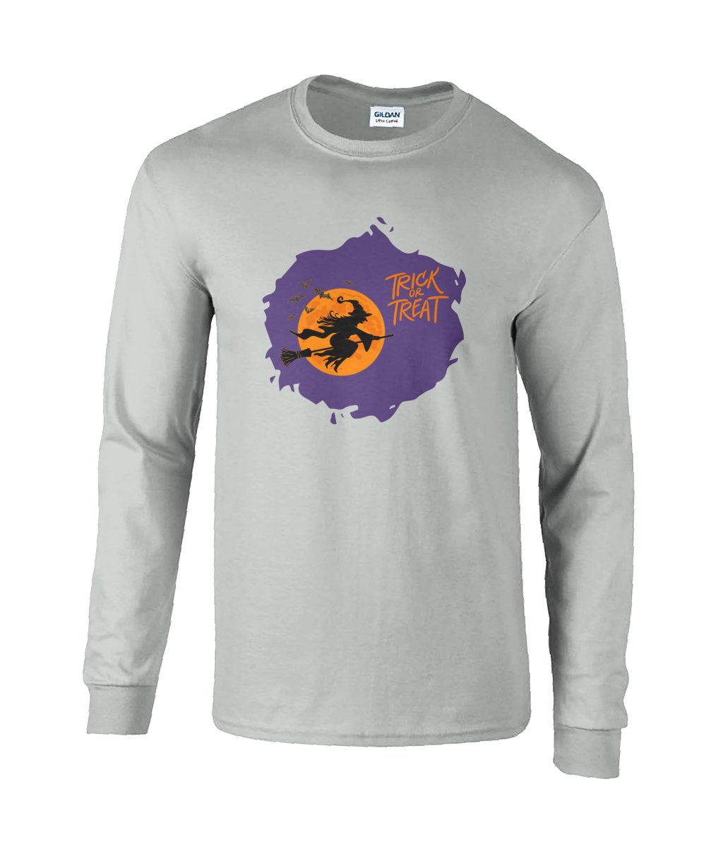 Halloween Trick or Treat Ultra Cotton® Long Sleeve T-Shirt - Designed by Naomi - Designed by Naomi