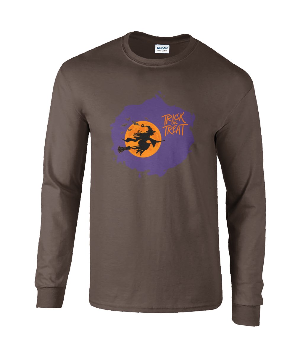 Halloween Trick or Treat Ultra Cotton® Long Sleeve T-Shirt - Designed by Naomi - Designed by Naomi