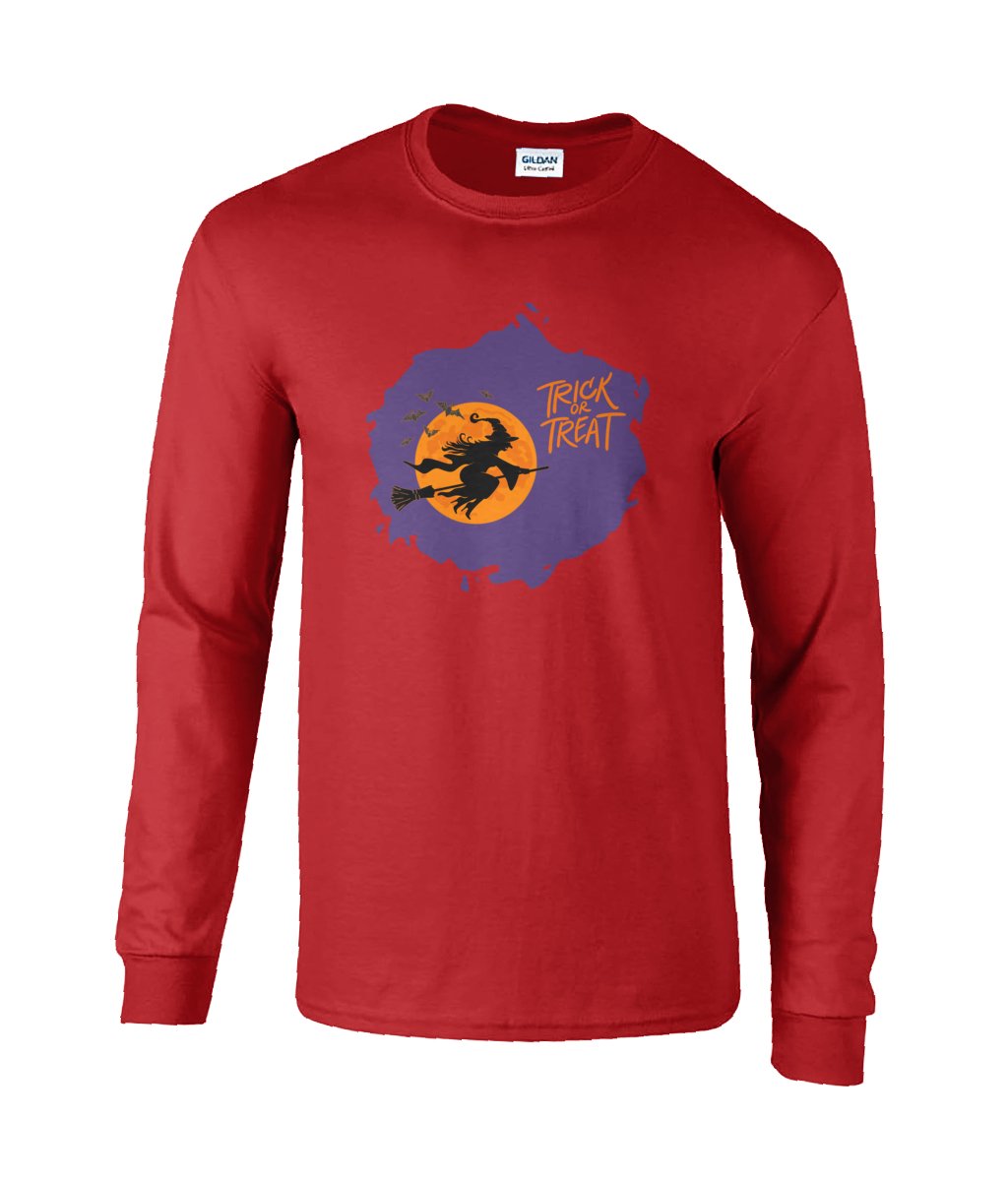 Halloween Trick or Treat Ultra Cotton® Long Sleeve T-Shirt - Designed by Naomi - Designed by Naomi