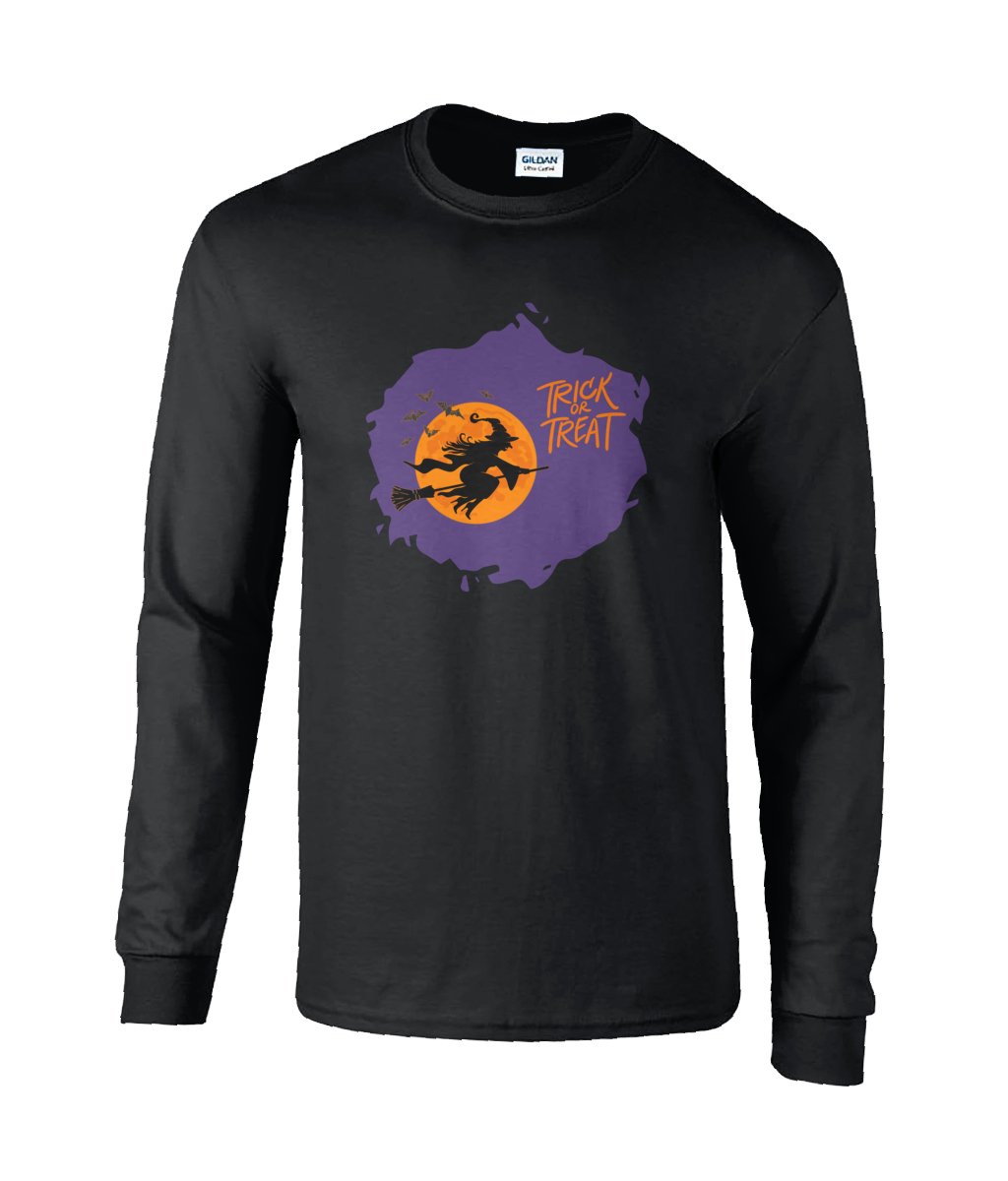 Halloween Trick or Treat Ultra Cotton® Long Sleeve T-Shirt - Designed by Naomi - Designed by Naomi