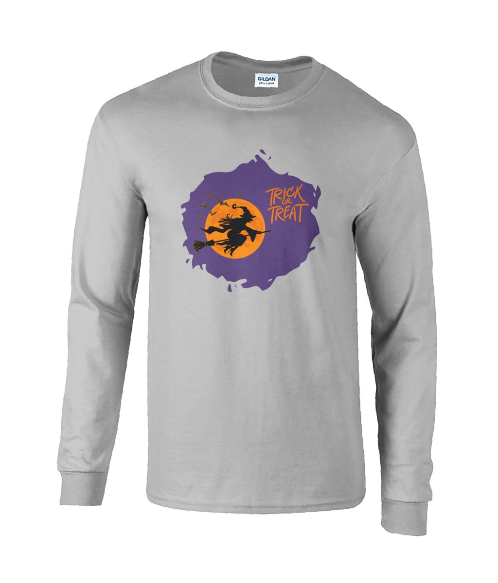 Halloween Trick or Treat Ultra Cotton® Long Sleeve T-Shirt - Designed by Naomi - Designed by Naomi