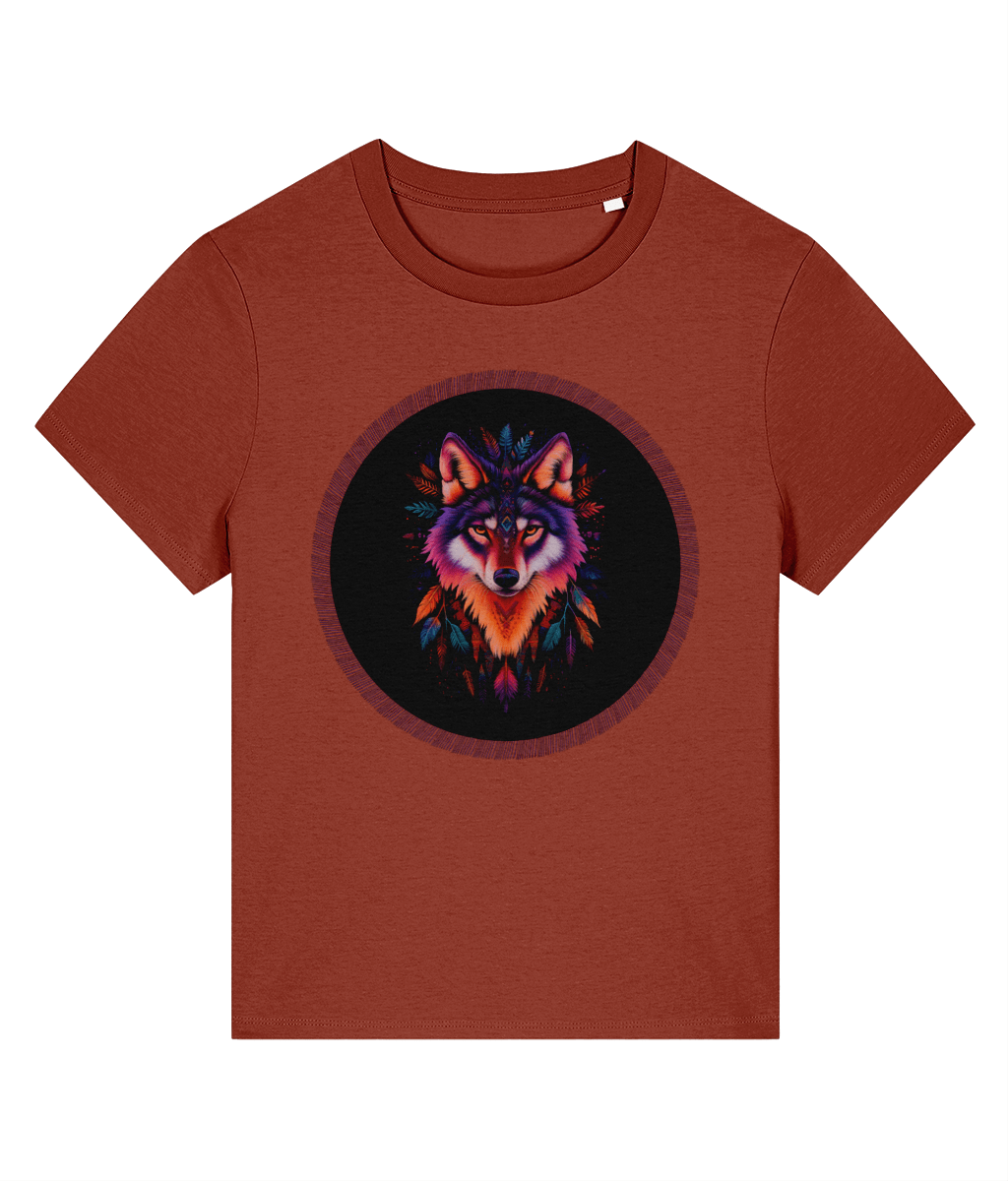 Navajo Wolf design | Stanley/Stella Stella Muser Organic Cotton T-shirt - Designed by Naomi - Designed by Naomi