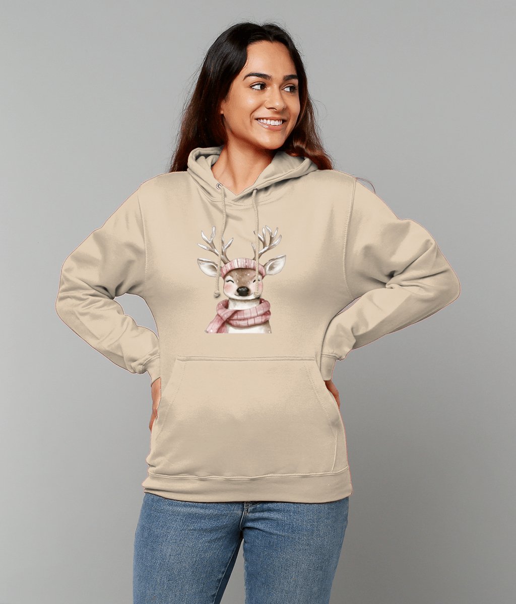 Rosie Reindeer College Hoodie - Designed by Naomi - Designed by Naomi
