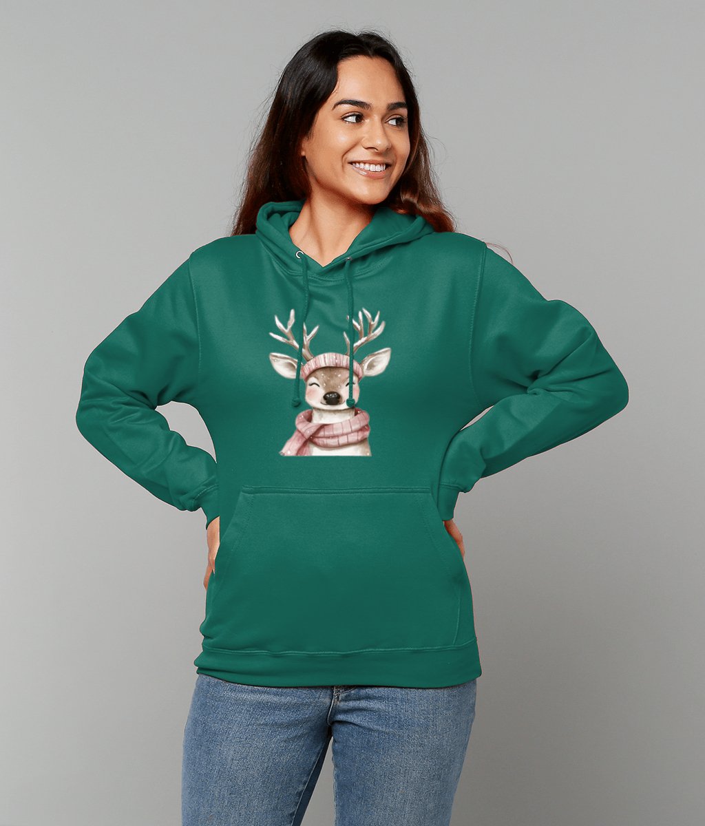 Rosie Reindeer College Hoodie - Designed by Naomi - Designed by Naomi