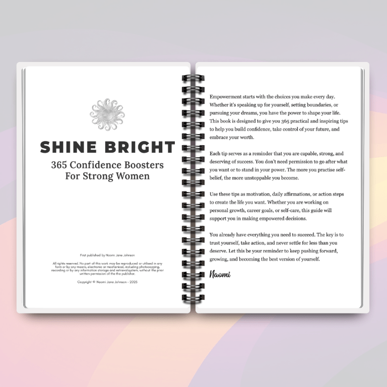 Shine Bright: 365 Confidence Boosters For Strong Women - Designed by Naomi - Designed by Naomi