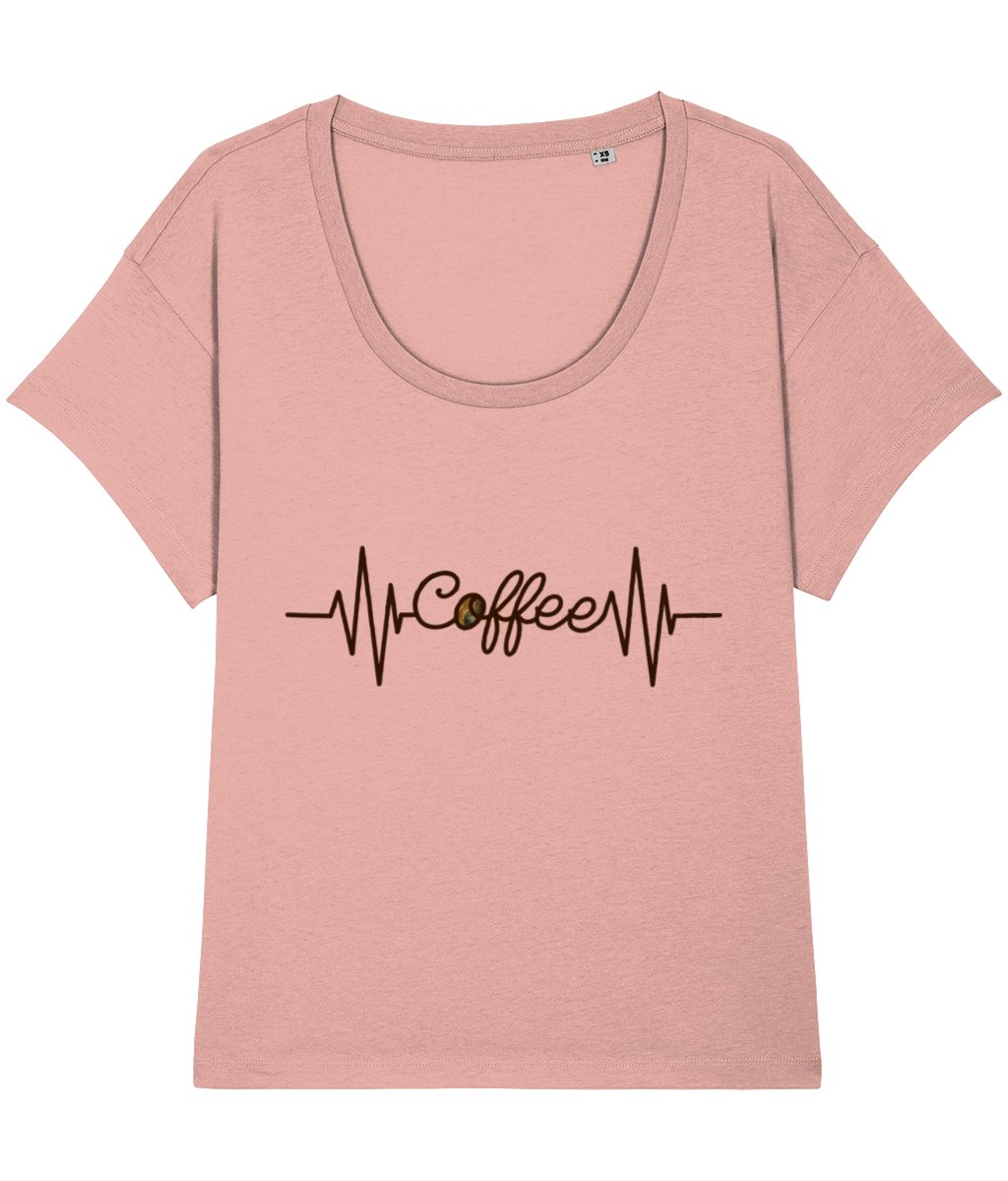 T-shirt Coffee Heartbeat - Designed by Naomi - Designed by Naomi