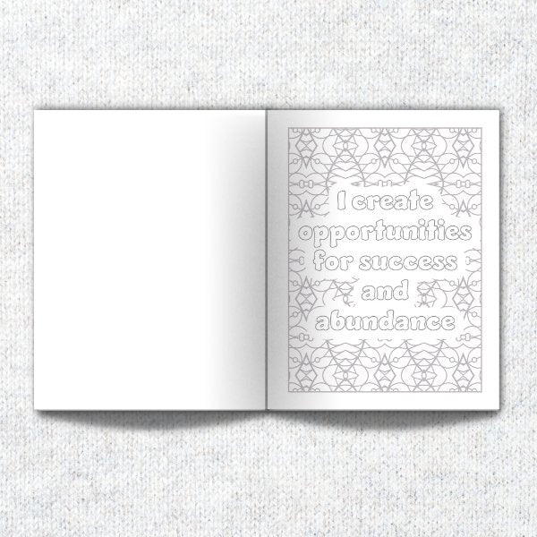 Trace and Colour Money Affirmations - Printable PDF - Designed by Naomi - Designed by Naomi