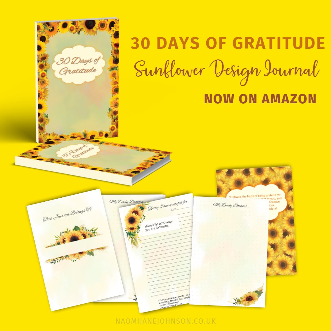 30 Days of Gratitude Journal - Designed by Naomi - Designed by Naomi