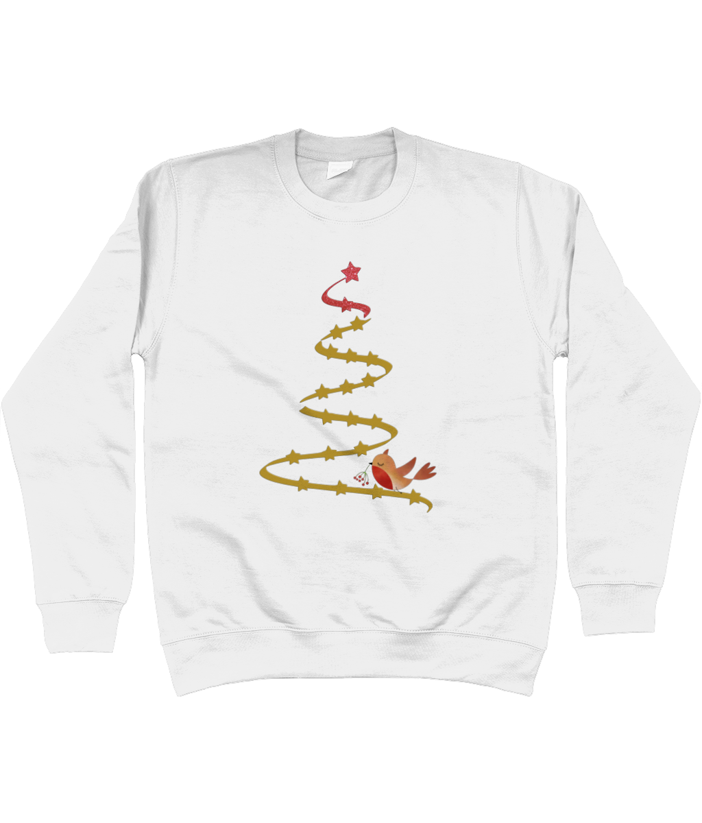 Christmas Tree and Robin Sweatshirt