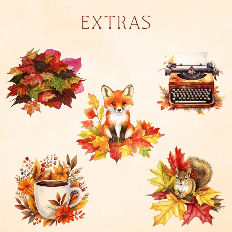 Autumn - Fall Themed Clipart - Designed by Naomi - Designed by Naomi