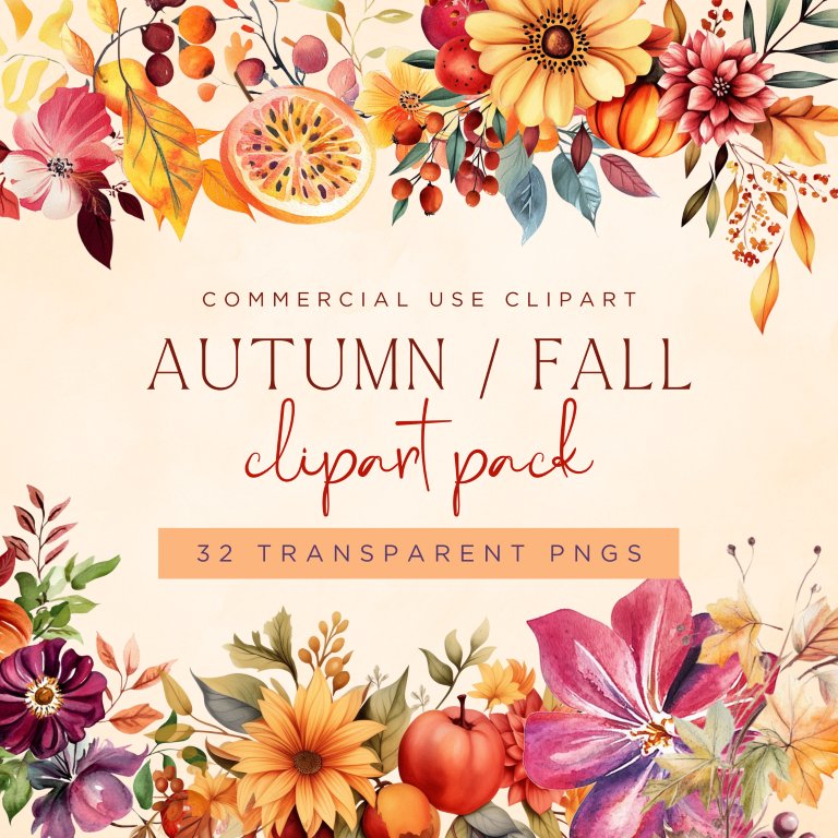 Autumn - Fall Themed Clipart - Designed by Naomi - Designed by Naomi