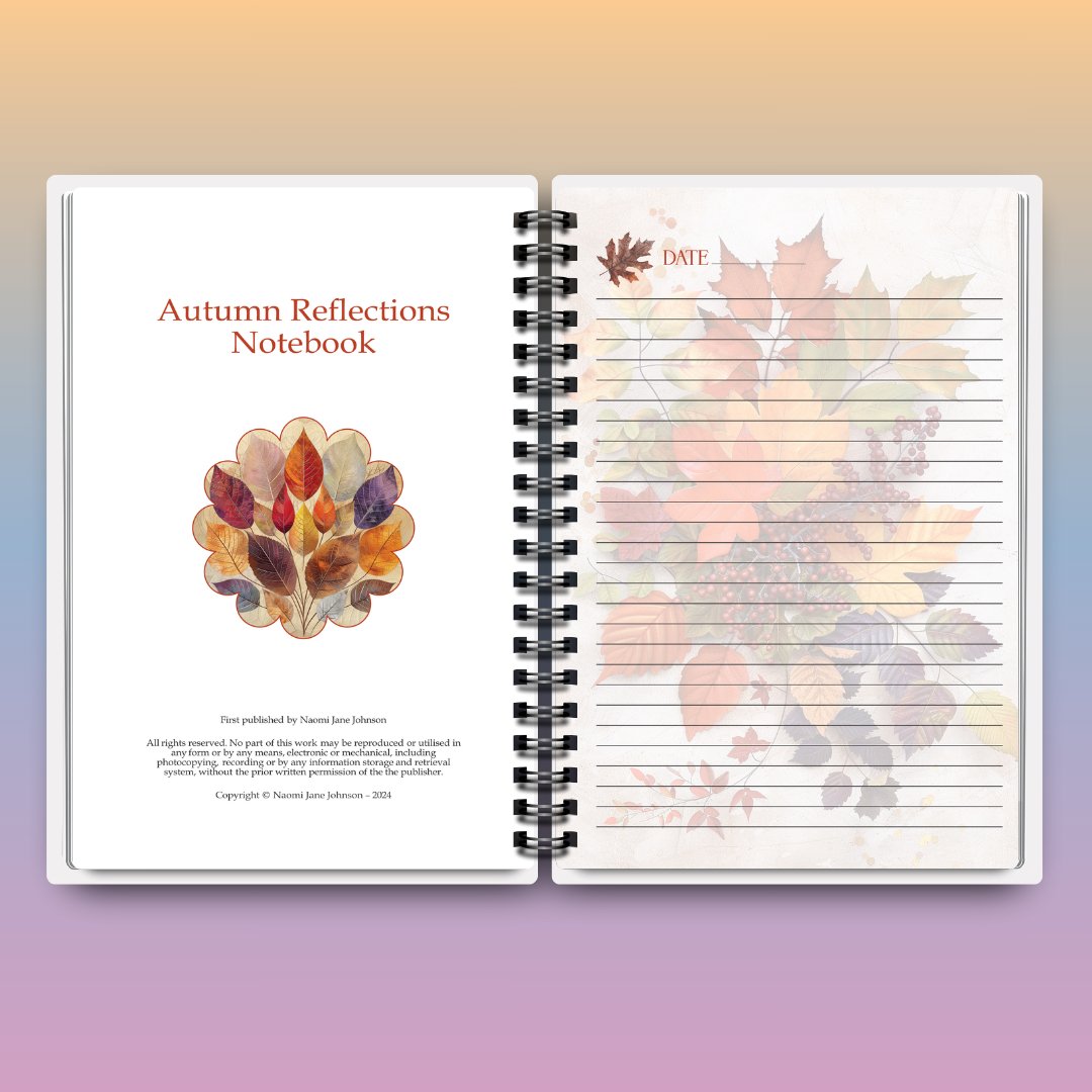 Autumn Reflections Notebook - Designed by Naomi - Designed by Naomi