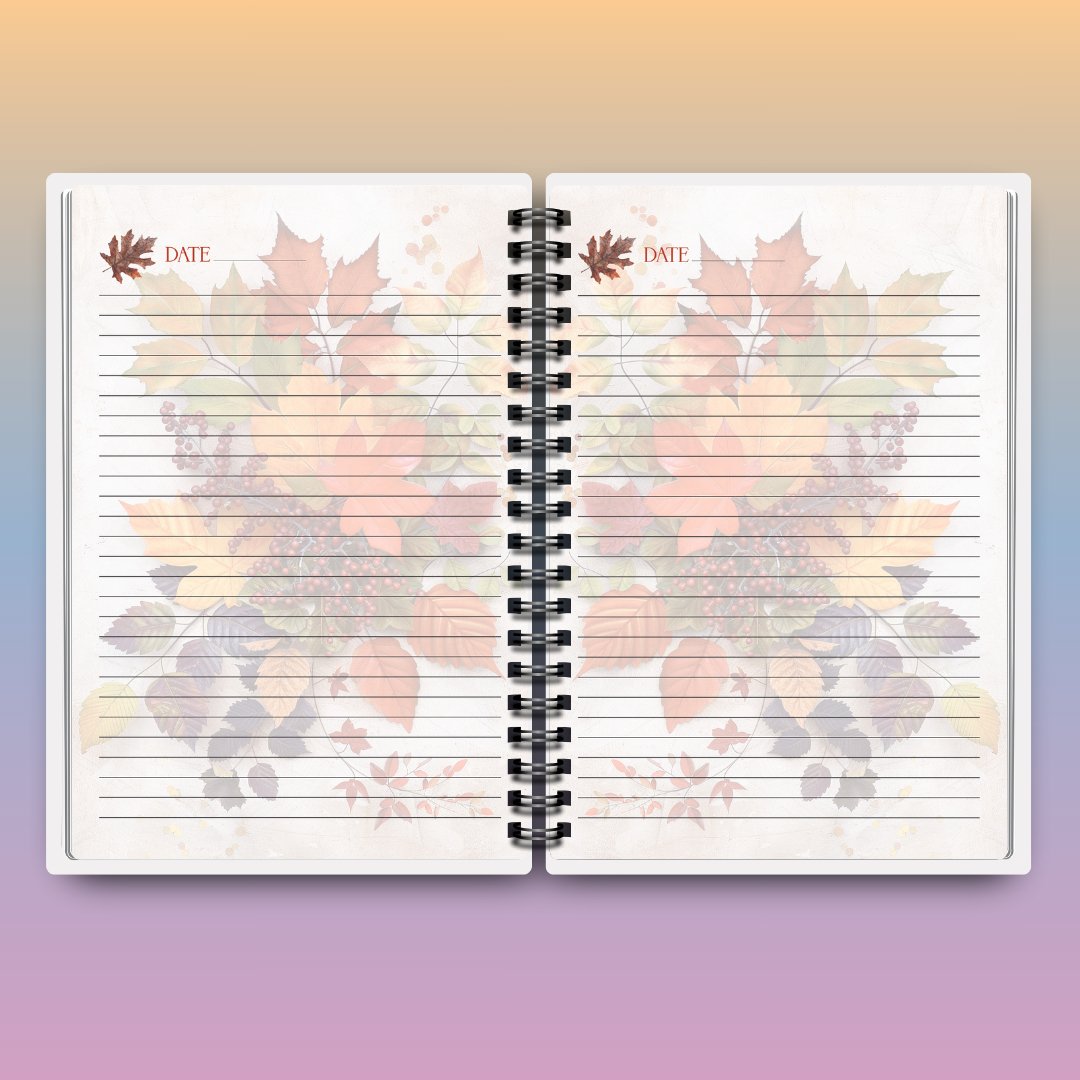 Autumn Reflections Notebook - Designed by Naomi - Designed by Naomi