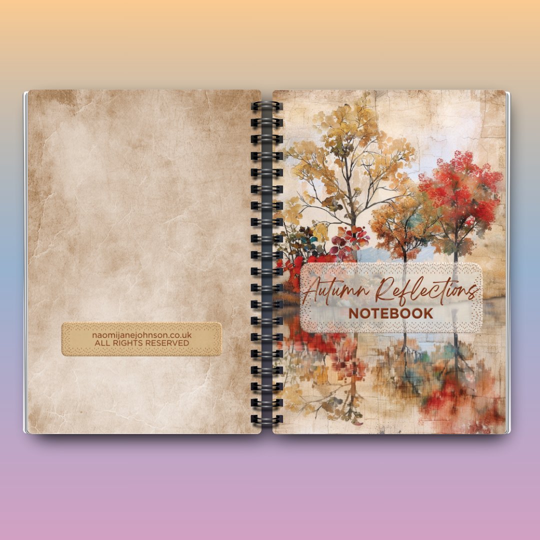 Autumn Reflections Notebook - Designed by Naomi - Designed by Naomi