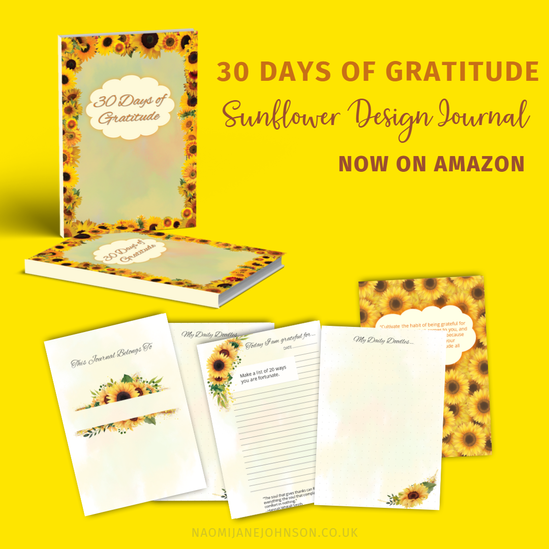 30 days of gratitude sunflower design journal 