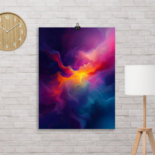 Colourful Abstract Swirls Wall Poster - Designed by Naomi - Designed by Naomi