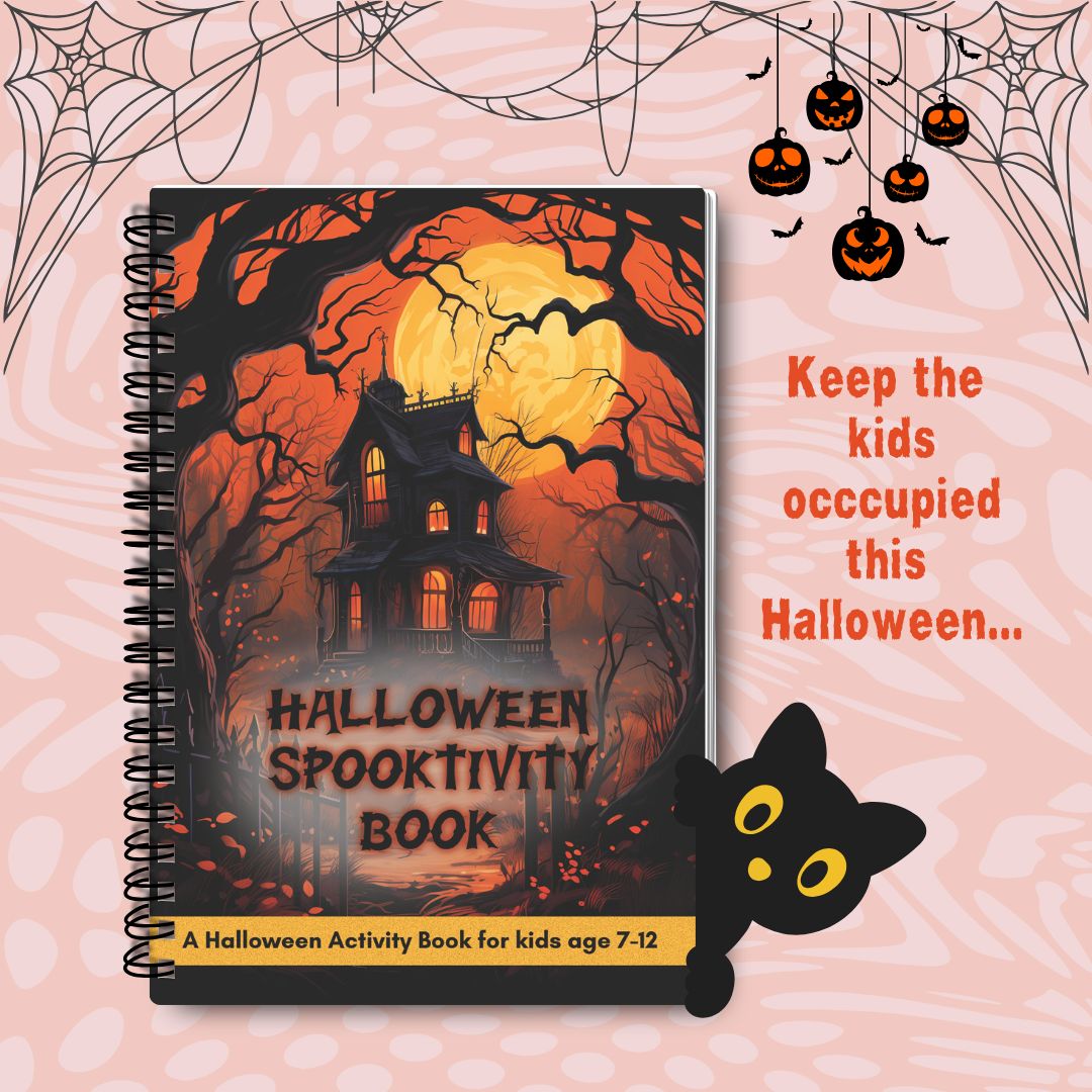 Halloween Spooktivity Book - Fun Halloween Activity Book For Kids Ages 7 - 12 - Designed by Naomi - Designed by Naomi