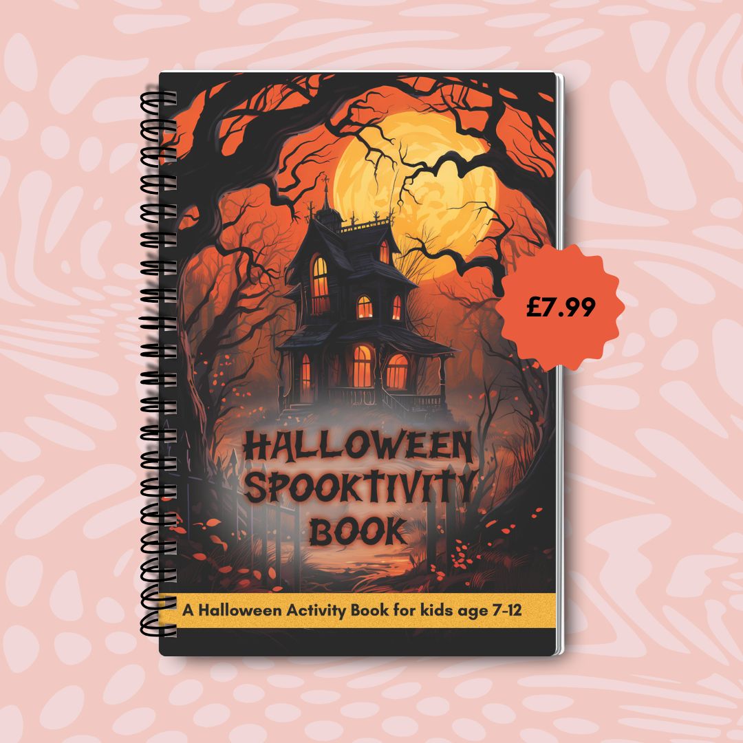 Halloween Spooktivity Book - Fun Halloween Activity Book For Kids Ages 7 - 12 - Designed by Naomi - Designed by Naomi