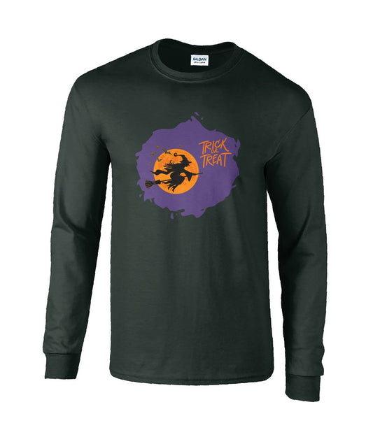 Halloween Trick or Treat Ultra Cotton® Long Sleeve T-Shirt - Designed by Naomi - Designed by Naomi