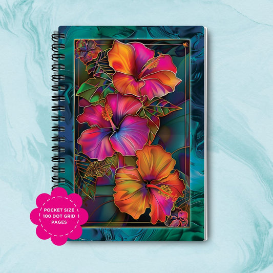 Heavenly Hibiscus Pocket Notebook - Designed by Naomi - Designed by Naomi