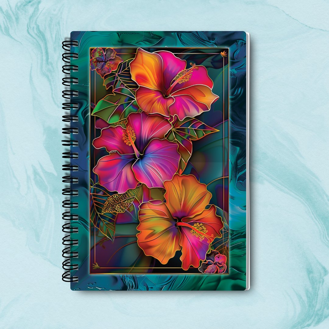 Heavenly Hibiscus Pocket Notebook - Designed by Naomi - Designed by Naomi