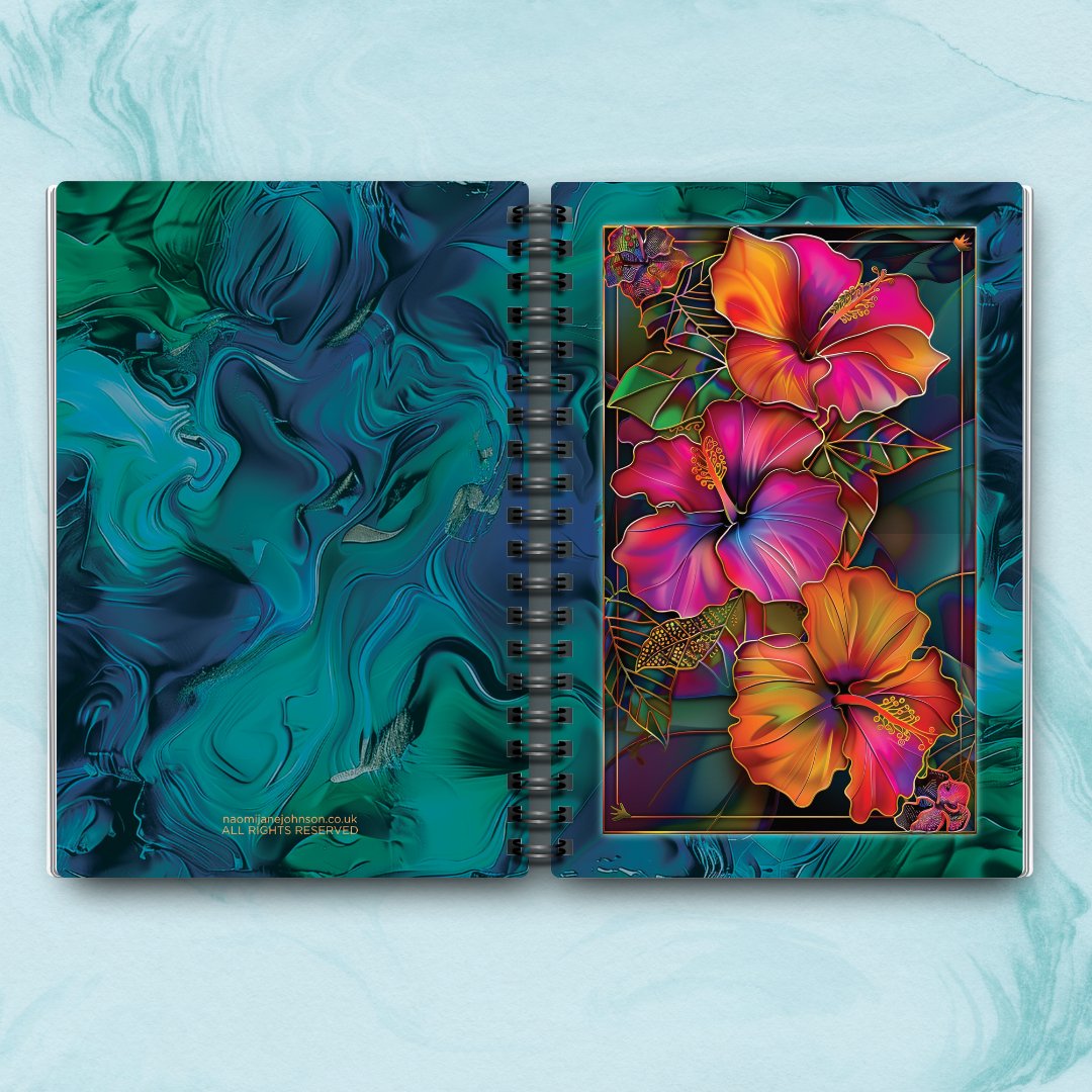 Heavenly Hibiscus Pocket Notebook - Designed by Naomi - Designed by Naomi