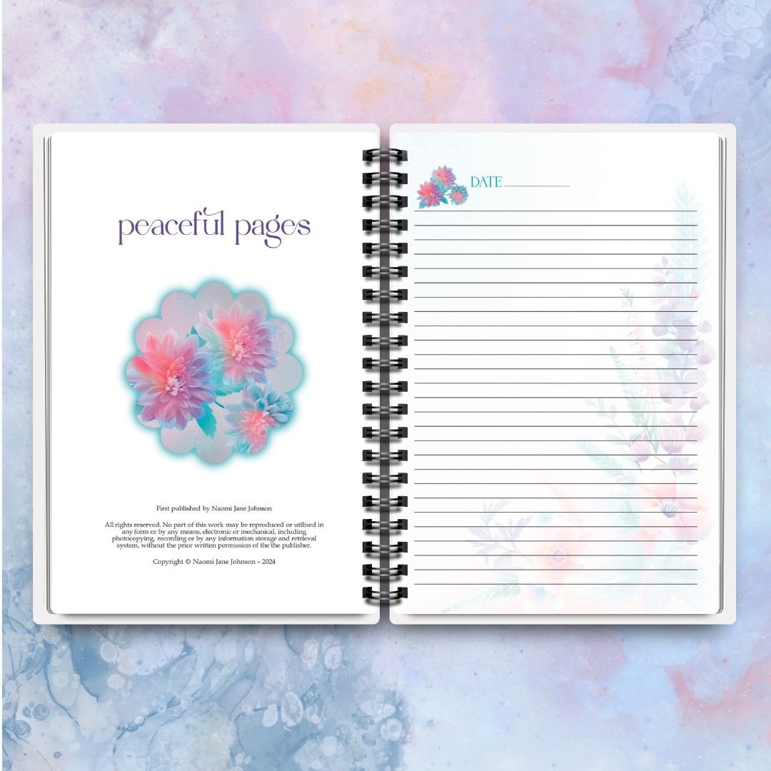 Peaceful Pages Notebook - Designed by Naomi - Designed by Naomi