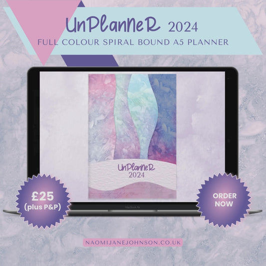 The UnPlanNeR 2024 - Fully Dated Colour Printed SPIRAL BOUND Year Planner