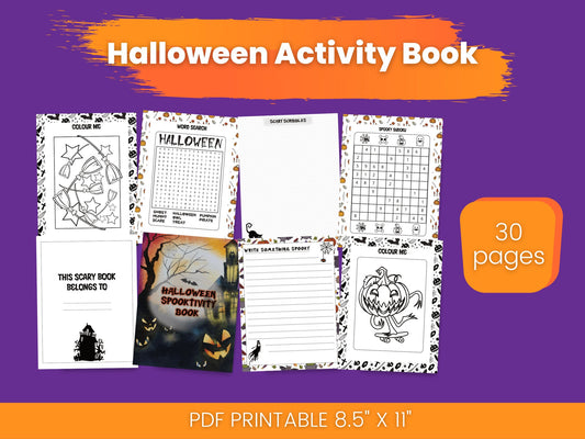 Printable Halloween Kids Activity Book - Designed by Naomi - Designed by Naomi