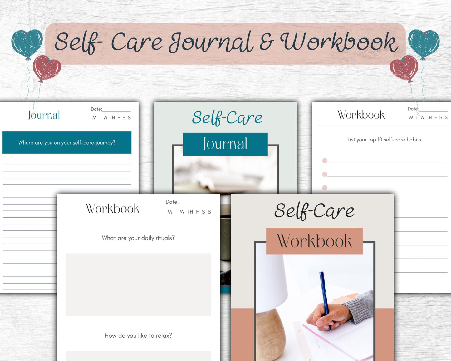 Self - Care Workbook and Journal - Designed by Naomi - Designed by Naomi