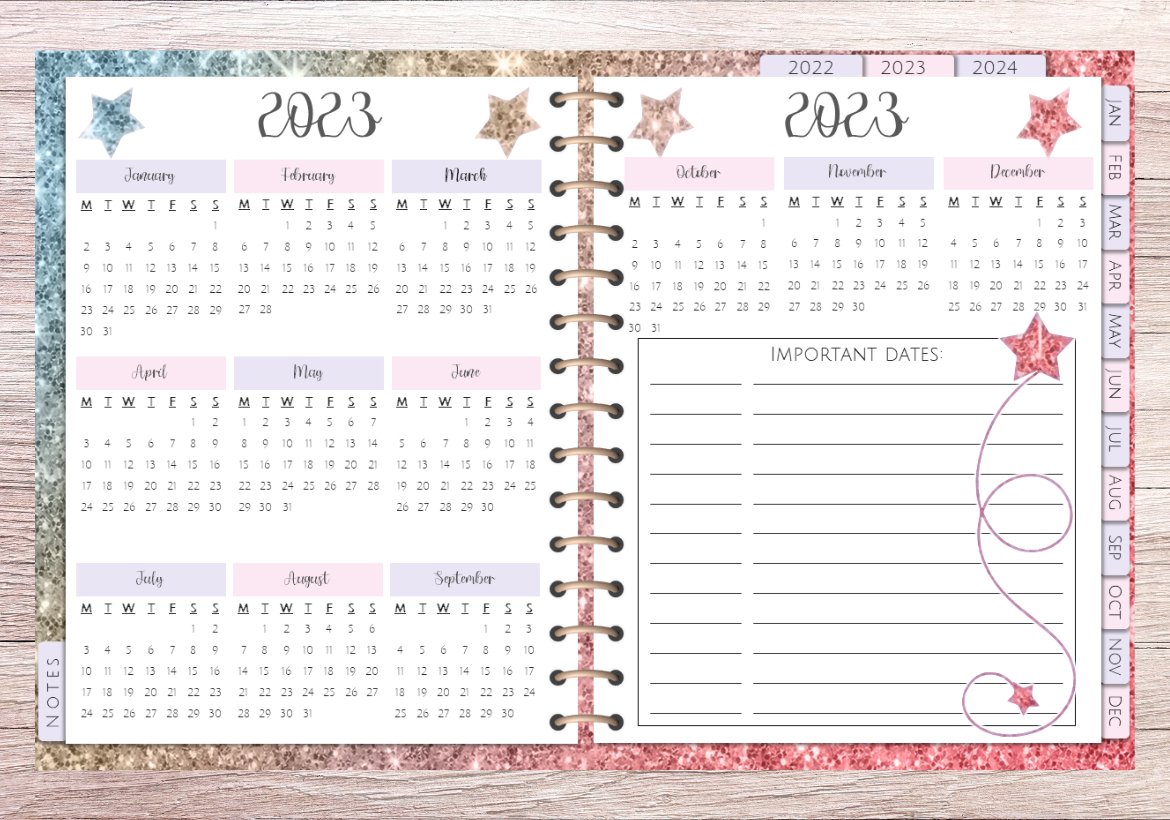 Sparkling Star Digital Planner - Designed by Naomi - Designed by Naomi