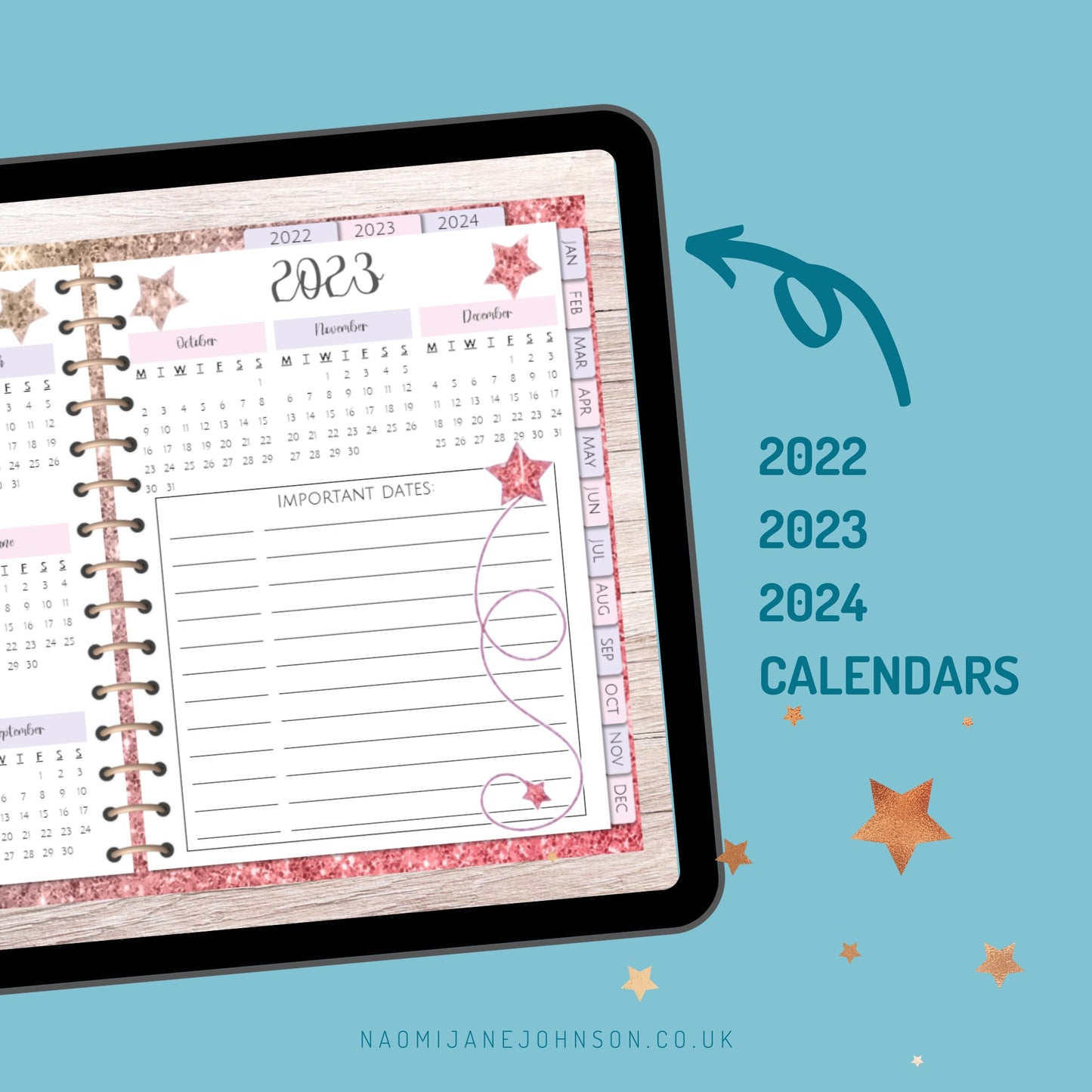 Sparkling Star Digital Planner - Designed by Naomi - Designed by Naomi