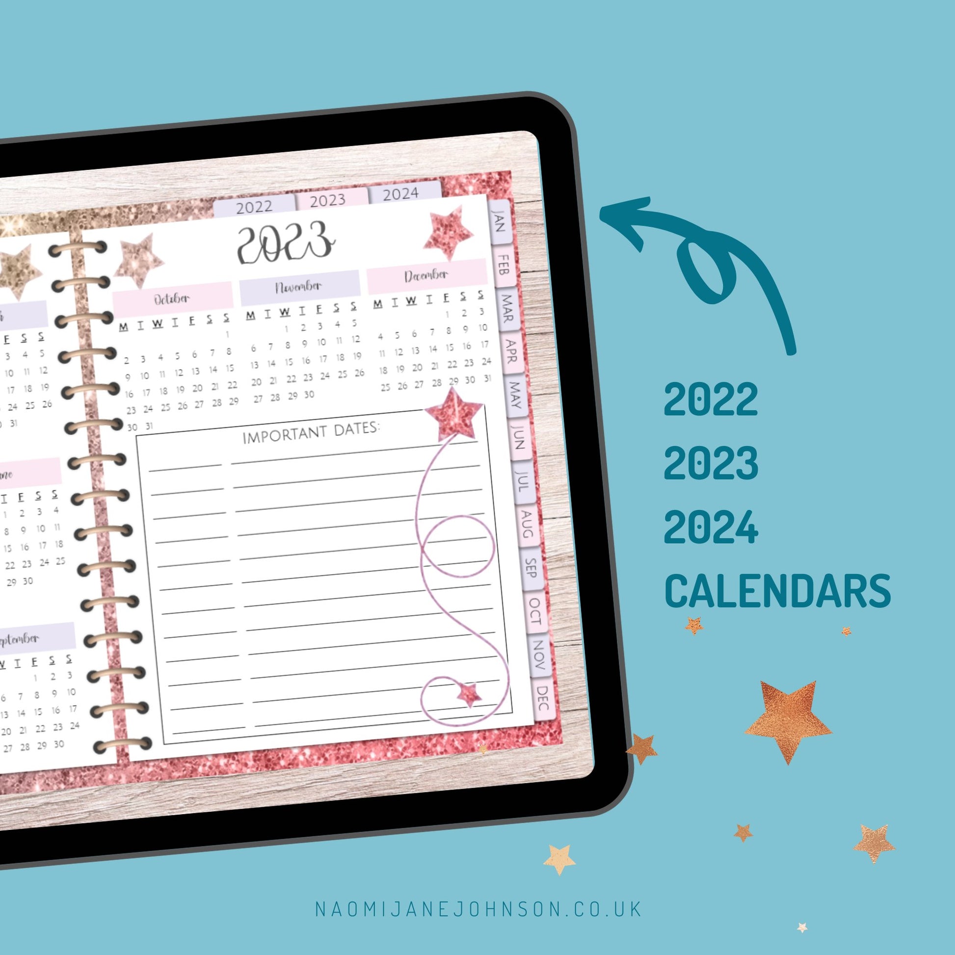 Sparkling Star Digital Planner - Designed by Naomi - Designed by Naomi