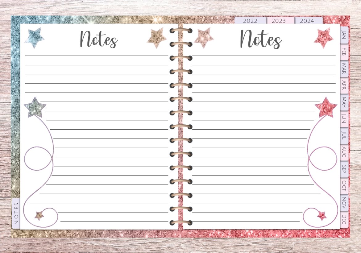 Sparkling Star Digital Planner - Designed by Naomi - Designed by Naomi