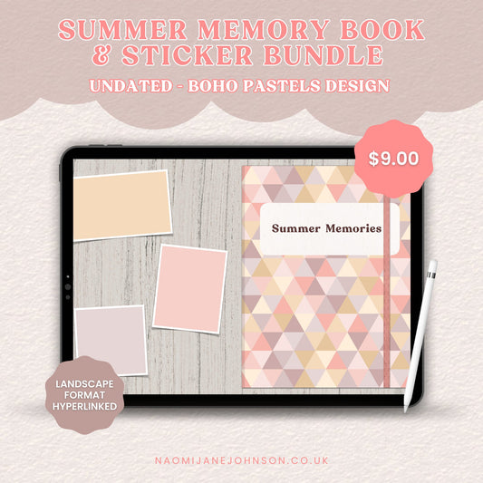 Summer Memory Book - Digital - Designed by Naomi - Designed by Naomi