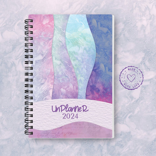 The UnPlanNeR 2024 - Fully Dated Colour Printed SPIRAL BOUND Year PlanneR - NOW REDUCED - Designed by Naomi - Designed by Naomi