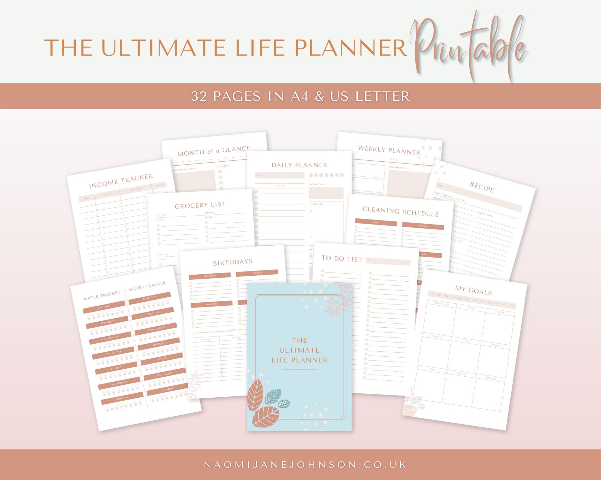 Ultimate Life Planner Printable - Designed by Naomi - Designed by Naomi