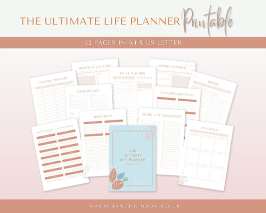 Ultimate Life Planner Printable - Designed by Naomi - Designed by Naomi