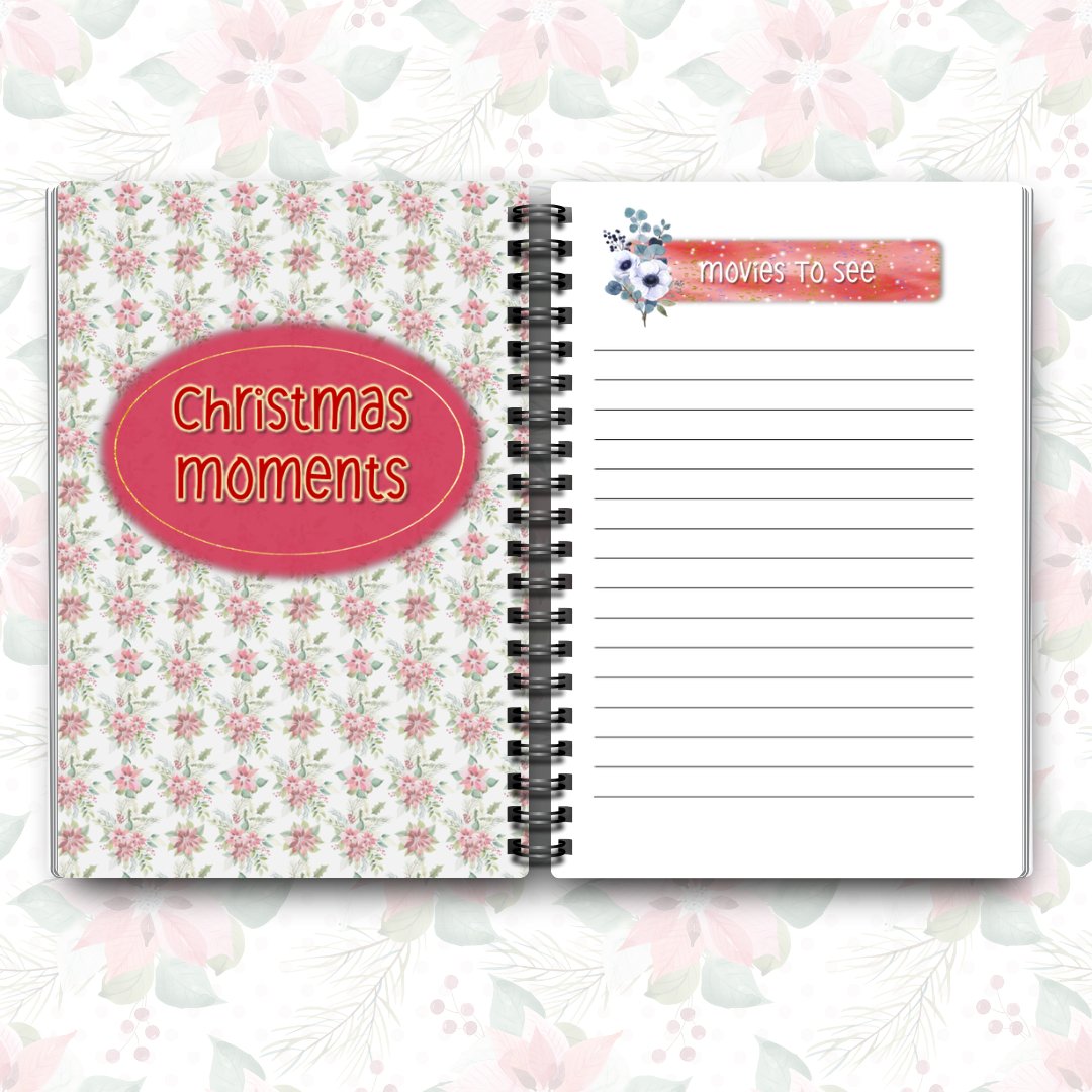 Undated Christmas Planner | A5 Spiral Bound Book | Full Colour - Designed by Naomi - Designed by Naomi