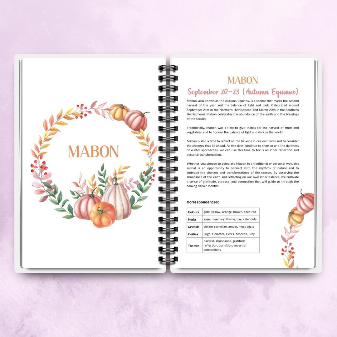 Wheel of the Year Planner 2025 - A5 Spiral Bound - Designed by Naomi - Designed by Naomi