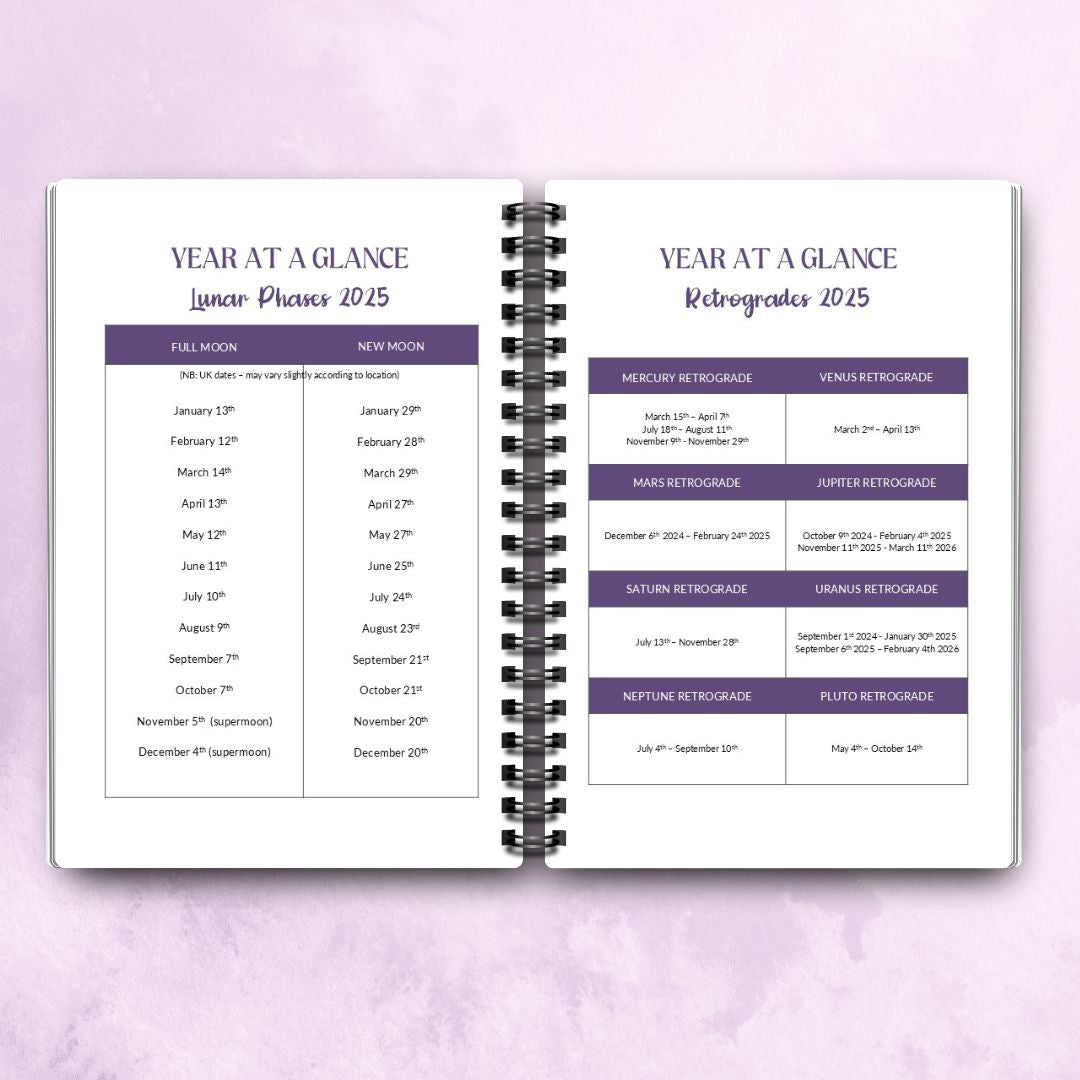 Wheel of the Year Planner 2025 - A5 Spiral Bound - Designed by Naomi - Designed by Naomi